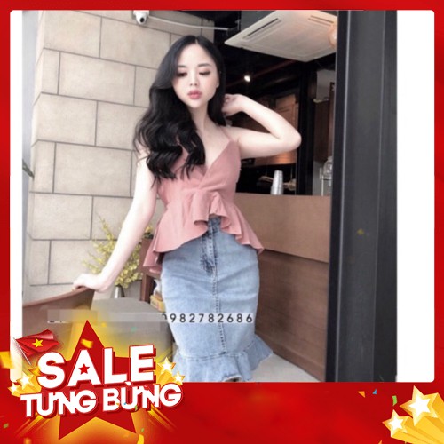 -Hàng nhập khẩu Nhập WAMS8 giảm 15%_ Chân váy jean bèo đuôi cá 2083 Liên hệ mua hàng 084.209.1989