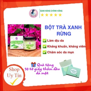 Bột Trà Xanh đắp mặt Mộc Nhan Natural 100% nguyên liệu thiên nhiên 100g