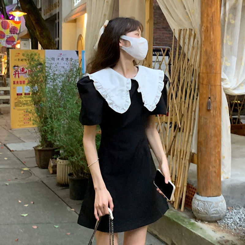 Đầm Tay Ngắn Cổ Búp Bê Thời Trang Dành Cho Nữ