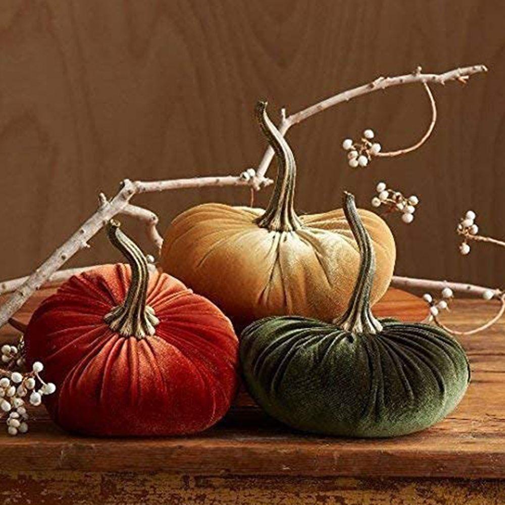 Bí Ngô Nhồi Bông Mềm Mại Trang Trí Halloween