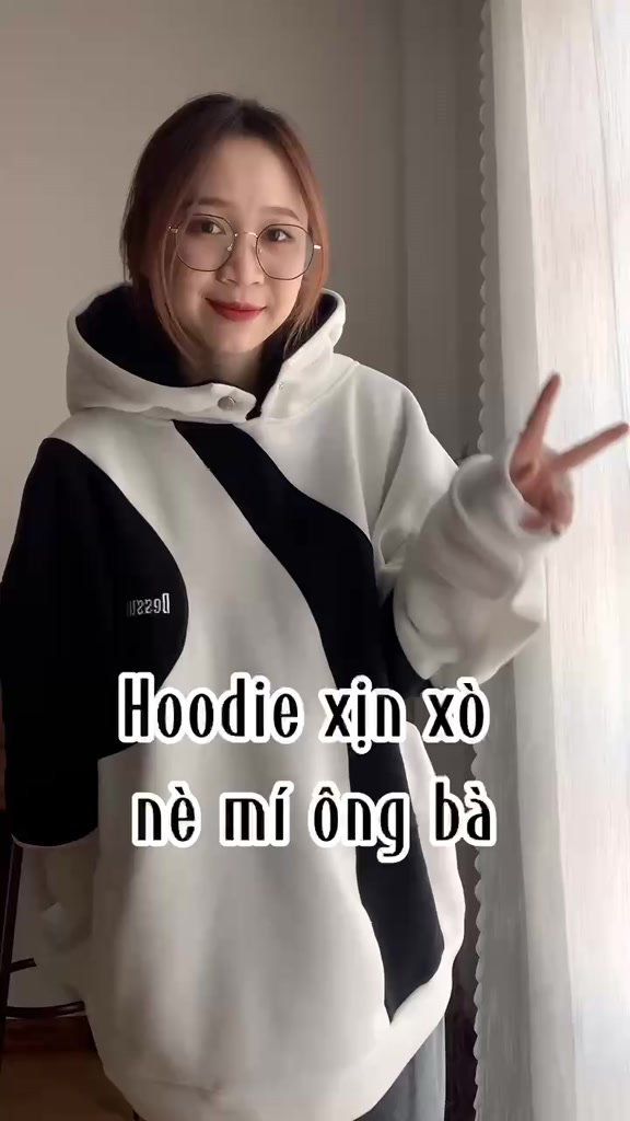 Áo khoác hoodie DESSUU nỉ bông dày dặn nút bấm 3 màu phối form rộng unisex nam nữ_SSSTore | BigBuy360 - bigbuy360.vn