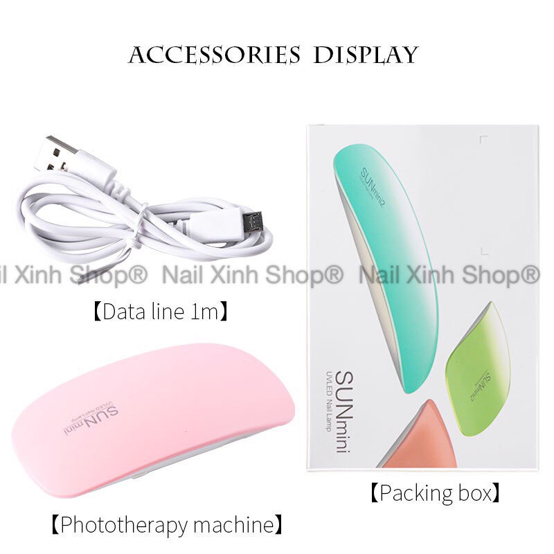 [ Deal sốc ] Máy hơ gel SUN MINI NAIL360 chuyên dùng cá nhân làm móng tay hơ sơn gel, base top gel, màu gels