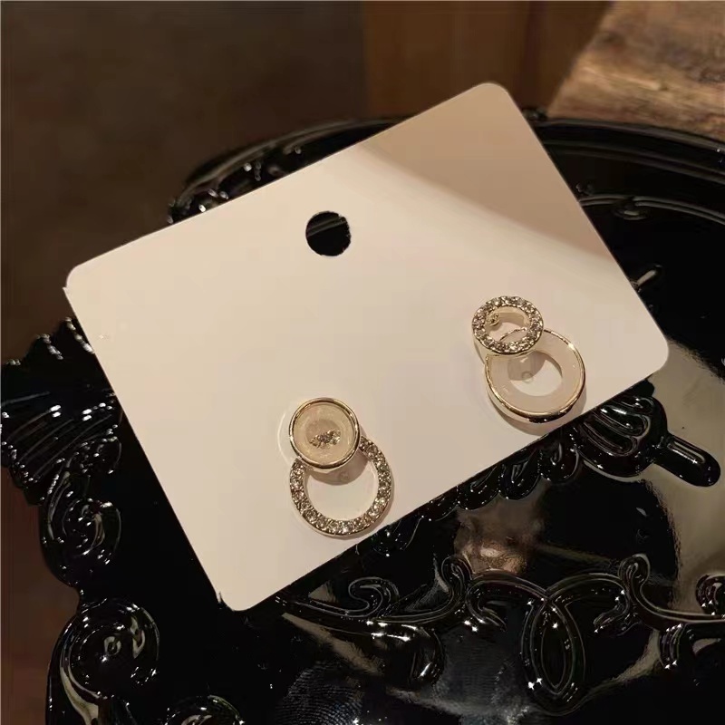 Đôi Khuyên Tai Dáng Tròn Phong Cách Hàn Quốc Dành Nữ Tính