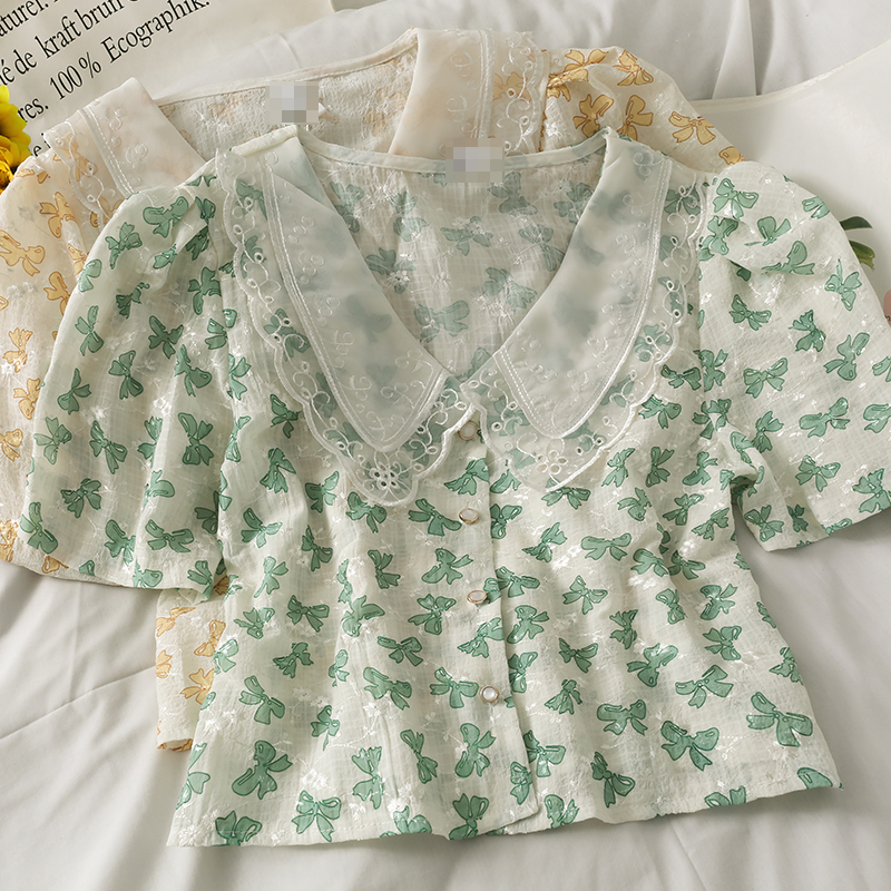 Áo Kiểu Tay Phồng Phối Ren Thời Trang Nữ Tính | BigBuy360 - bigbuy360.vn