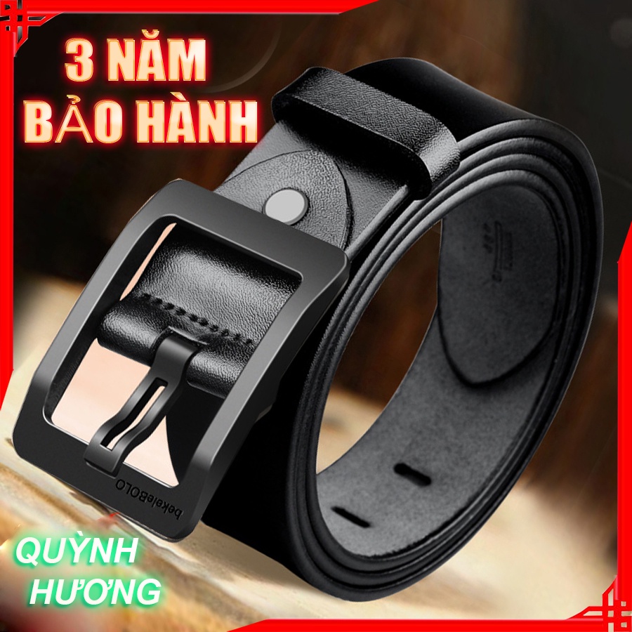 Thắt lưng nam da bò thật hàng hiệu đẹp cao cấp - Thương hiệu BEKELE-POLO BẢN RỘNG 3.8CM