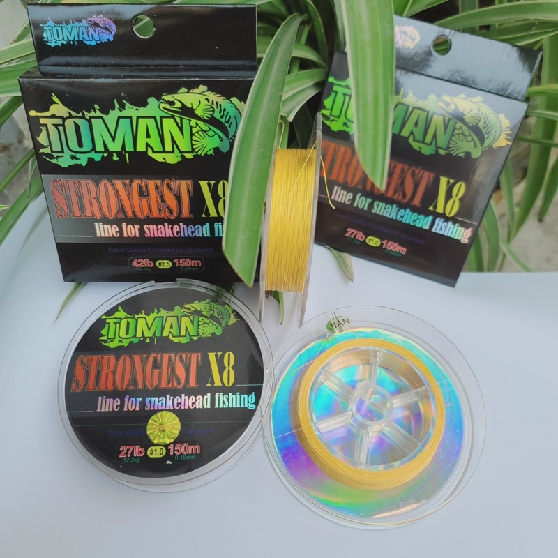 Dây dù PE TOMAN Strongest X8 -150m -chuyên câu lure