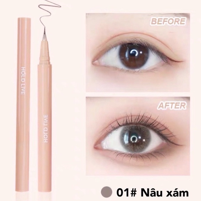 HOLD LIVE Bút Kẻ Mắt bền màu hỗ trợ trang điểm hiệu quả Dạng Lỏng Chống Thấm Nước Dành Cho Người Mới Bắt Đầu