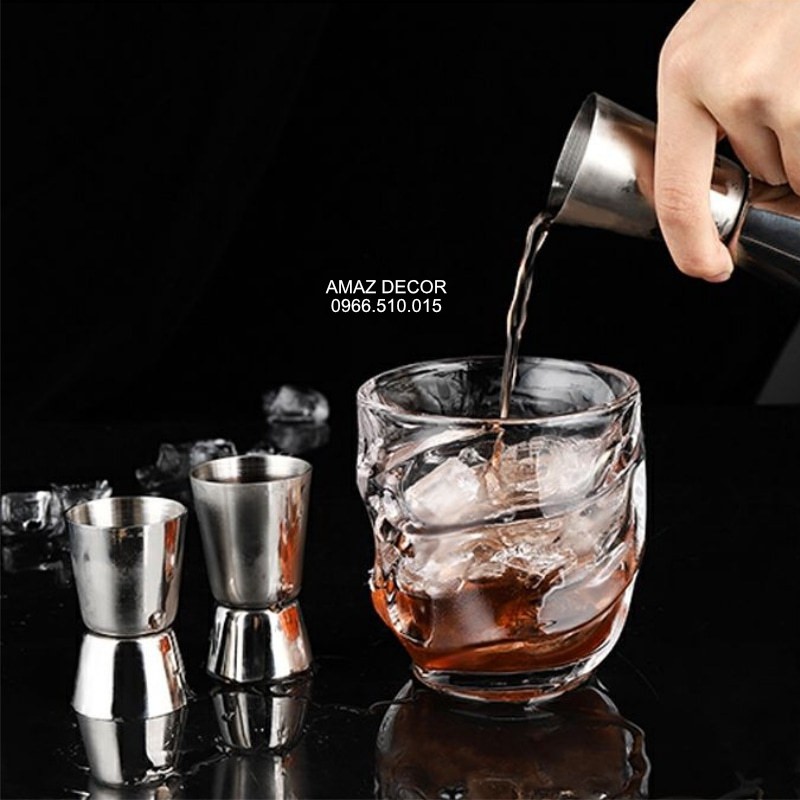 Giá Sỉ Ca ly đong định lượng 2 đầu inox Jigger cocktail &amp; wine bar - Zigger inox zic 2 đầu