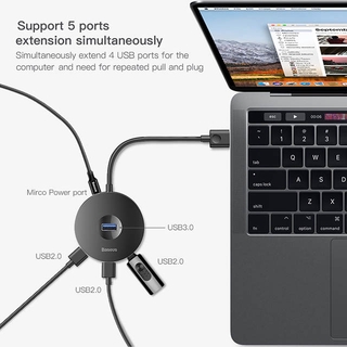 Original Baseus USB HUB USB 3.0 USB C HUB for MacBook Pro Surface USB Type C Adapter USB 2.0 with Micro USB