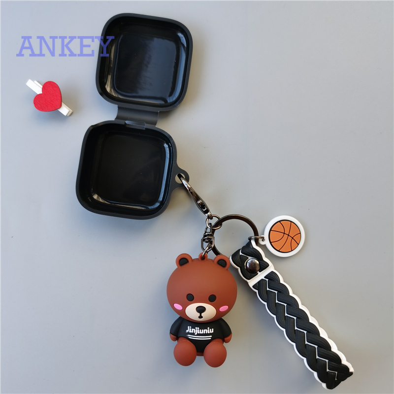 Samsung Galaxy Buds Live / Buds Pro / Buds 2 Vỏ đựng hộp nhỏ xinh kèm móc khóa hình gấu cho