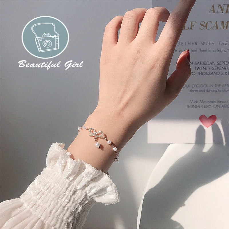 Vòng Tay Hợp Kim Phối Nơ Thiết Kế Đơn Giản Cho Nữ | BigBuy360 - bigbuy360.vn