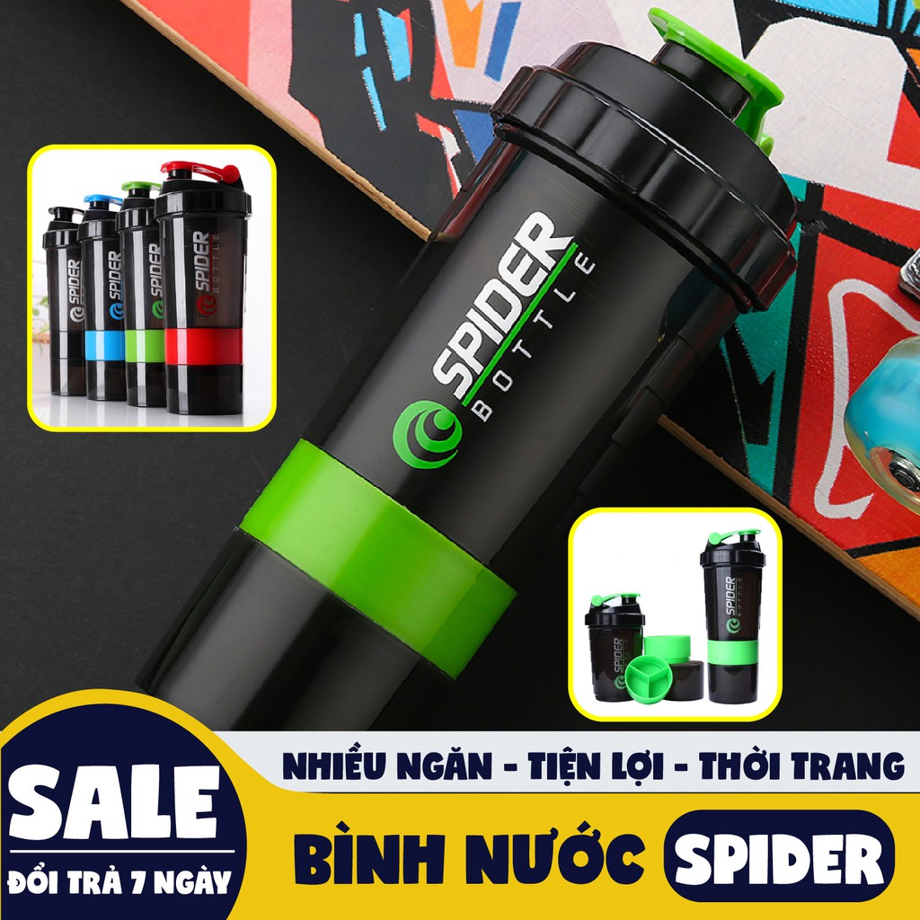 Bình nước thể thao thông minh Spider 500ml