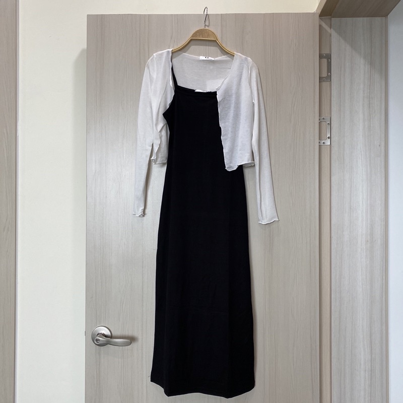 Váy hai dây body dáng dài chất co giãn