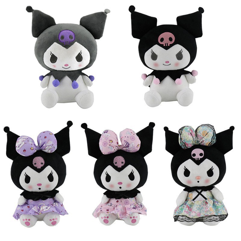SANRIO Búp Bê Nhồi Bông Kuromi 25cm Mềm Mại Đáng Yêu Trang Trí Giáng Sinh