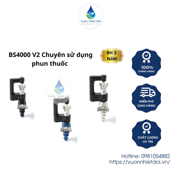 Bộ 10 Béc Phun T.huốc BS4000 V2- Béc Loại Tốt Không Gây Nghẹt Béc- Chuyên Sử Dụng Trong Việc Phun Trừ Sâu Rầy- BH 3 Năm