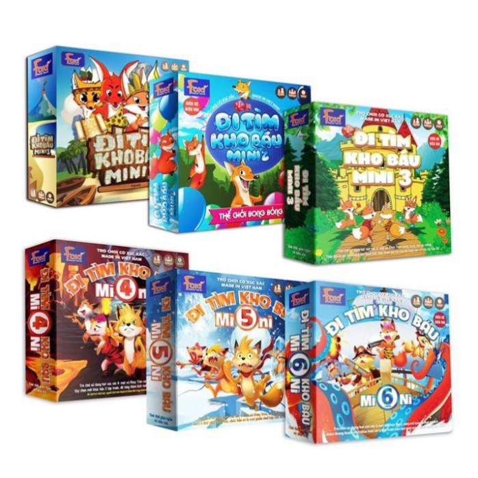 [KHÔNG HAY TRẢ TIỀN] Board game-Đi tìm kho báu Mini 6 Foxi-phát triển tư duy toàn diện-kỹ năng quản trị và logic