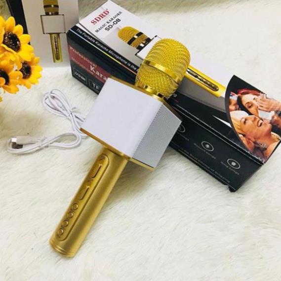 [GOOD JOB] Mic hát karaoke, micro cầm tay SD 08 âm thanh siêu hay, giá rẻ - BH 6T