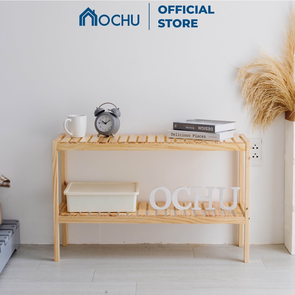 Kệ gỗ đa năng 2 tầng OCHU Đựng sách, giày dép để đồ thông minh BENCH 2F Nội thất lắp ráp decor phòng ngủ