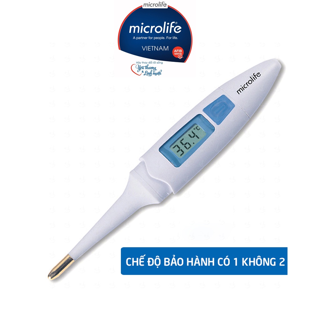 [Đo nhanh, 10 giây cho kết quả] Nhiệt kế điện tử Microlife MT200 - đầu mềm mạ vàng , chống kích ứng da