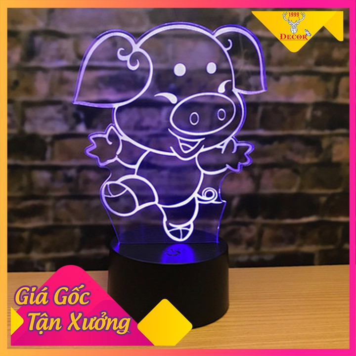Đèn Ngủ 3D Hình Các Con Giáp Siêu Dễ Thương Để Phòng Trí , Sản Phẩm Đèn Led Dịu Đèn Ngủ Ban Đêm