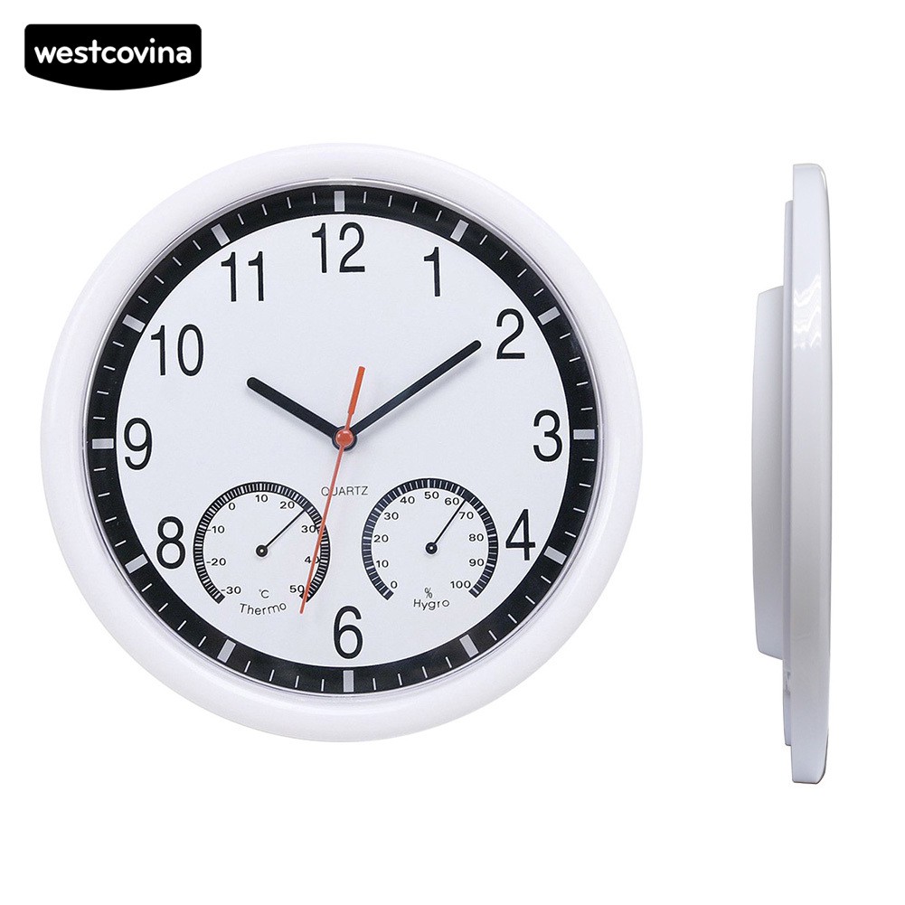 Đồng Hồ Treo Tường Đo Nhiệt Độ Và Độ Ẩm 10 Inch