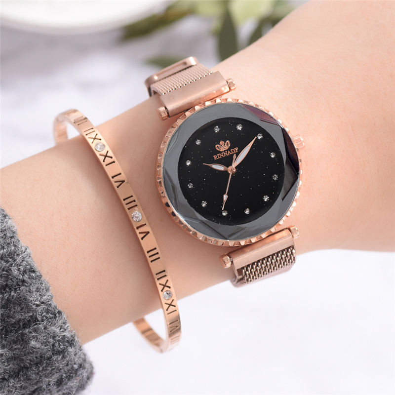 ZOLFA Ladies Luxury Starry Sky Magnet Buckle Watches Fashion Mesh Belt Womens Quartz Wristwatch Analog Clocks Ladies Exquisite Dress Accessories Đồng hồ nữ