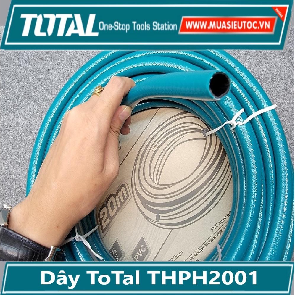 TOTAL Cuộn Ống Nước 20 mét Tưới Cây 1/2" 300psi PVC THPH2001 Lionking