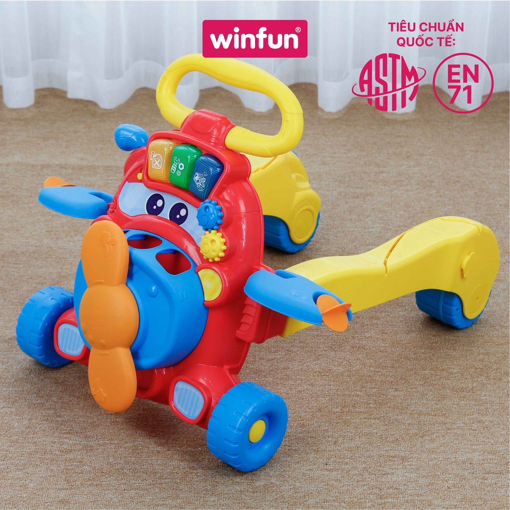 Xe tập đi cho bé kết hợp xe chòi chân 2 trong 1 có đồ chơi thả khối và phát nhạc vui nhộn Winfun 0875-01