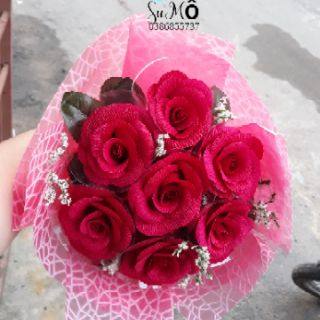 Bó hoa giấy nhún