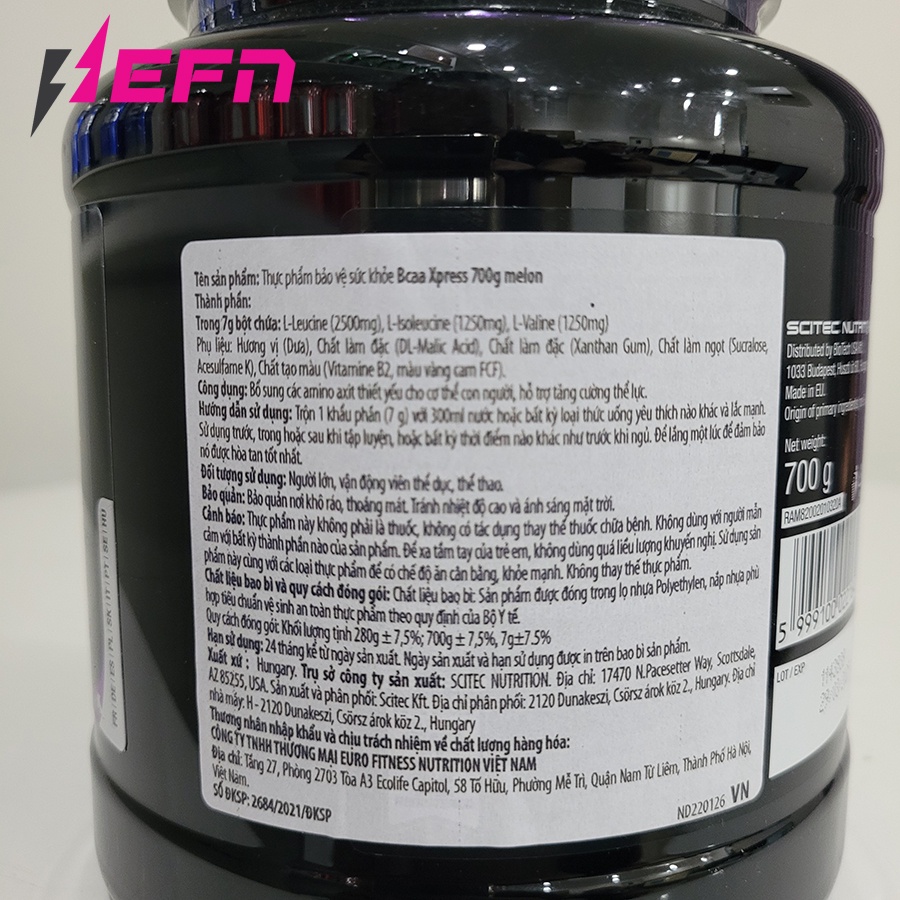 BCAA XPRESS Phục Hồi Và Phát Triển Cơ Bắp SCITEC NUTRITION hũ 700g - Chính Hãng