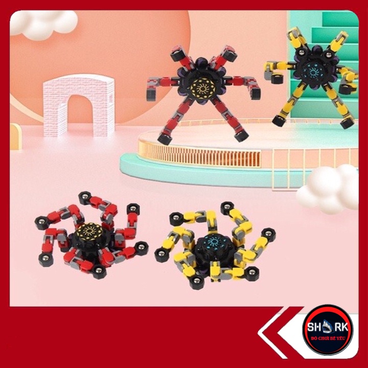 CON QUAY SPINNER 6 CHÂN CÓ ĐÈN SÁNG,CON QUAY BIẾN HÌNH,ROBOT THÔNG MINH THOẢ TRÍ SÁNG TẠO CỦA BÉ