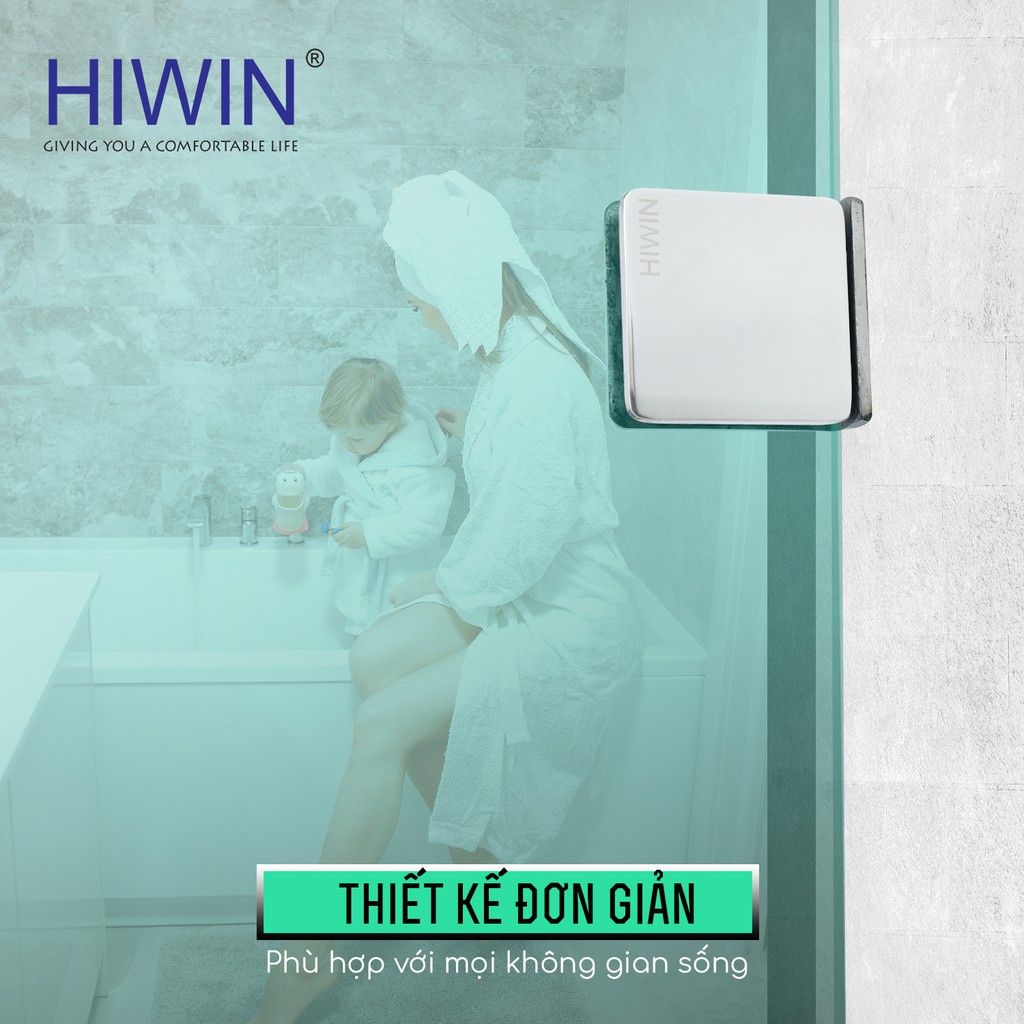 Kẹp cabin tắm 0 độ kính - tường cạnh thẳng bo góc Hiwin FC-085 mặt gương