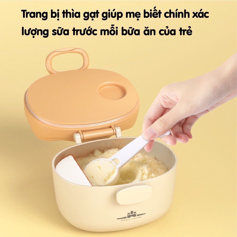 Hộp trữ sữa bột vương miện chính hãng an toàn cho bé