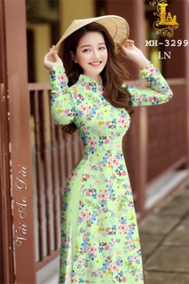 Vải Áo Dài Tằm Ý/ Lụa Nhật Hoa Nhỏ Thưa Đều