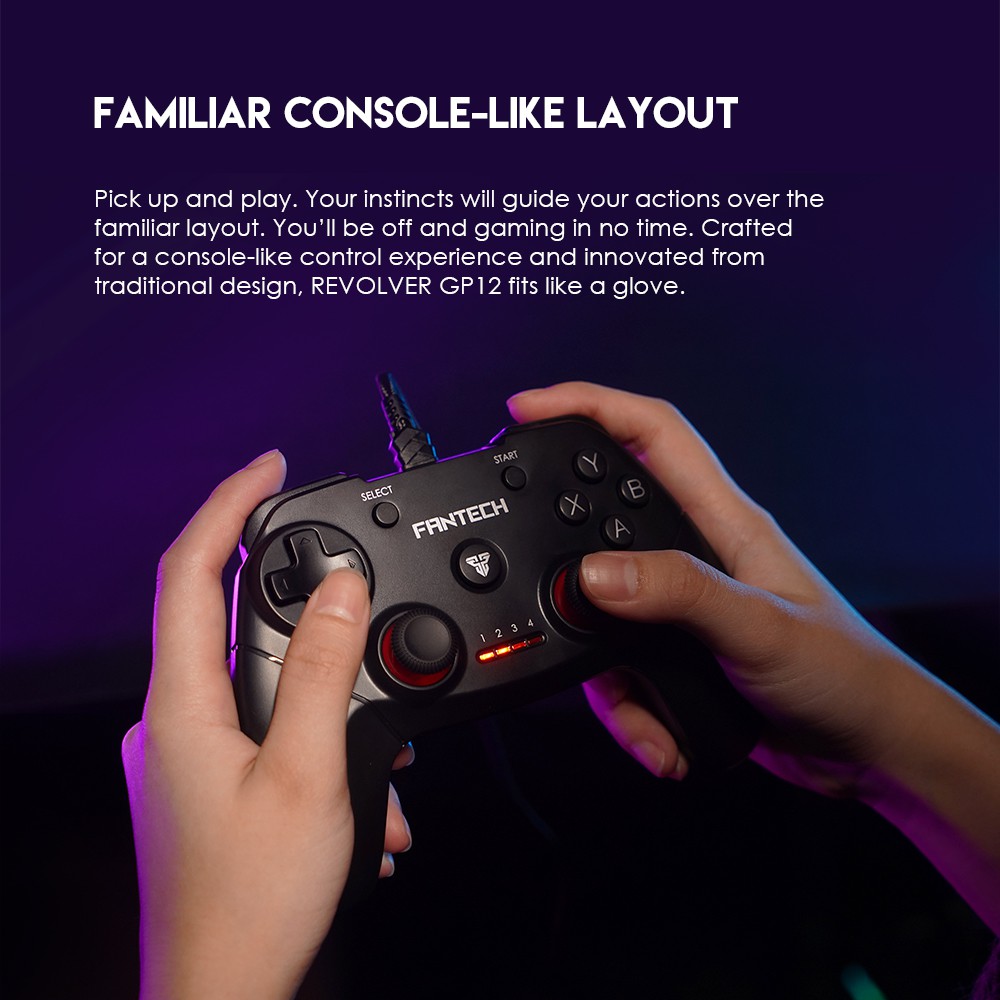 Tay Cầm Chơi Game FANTECH Có Dây GP12/Không Dây WGP12 Dùng Được Cho PC, Console, Smart TV... 4 Chế Độ