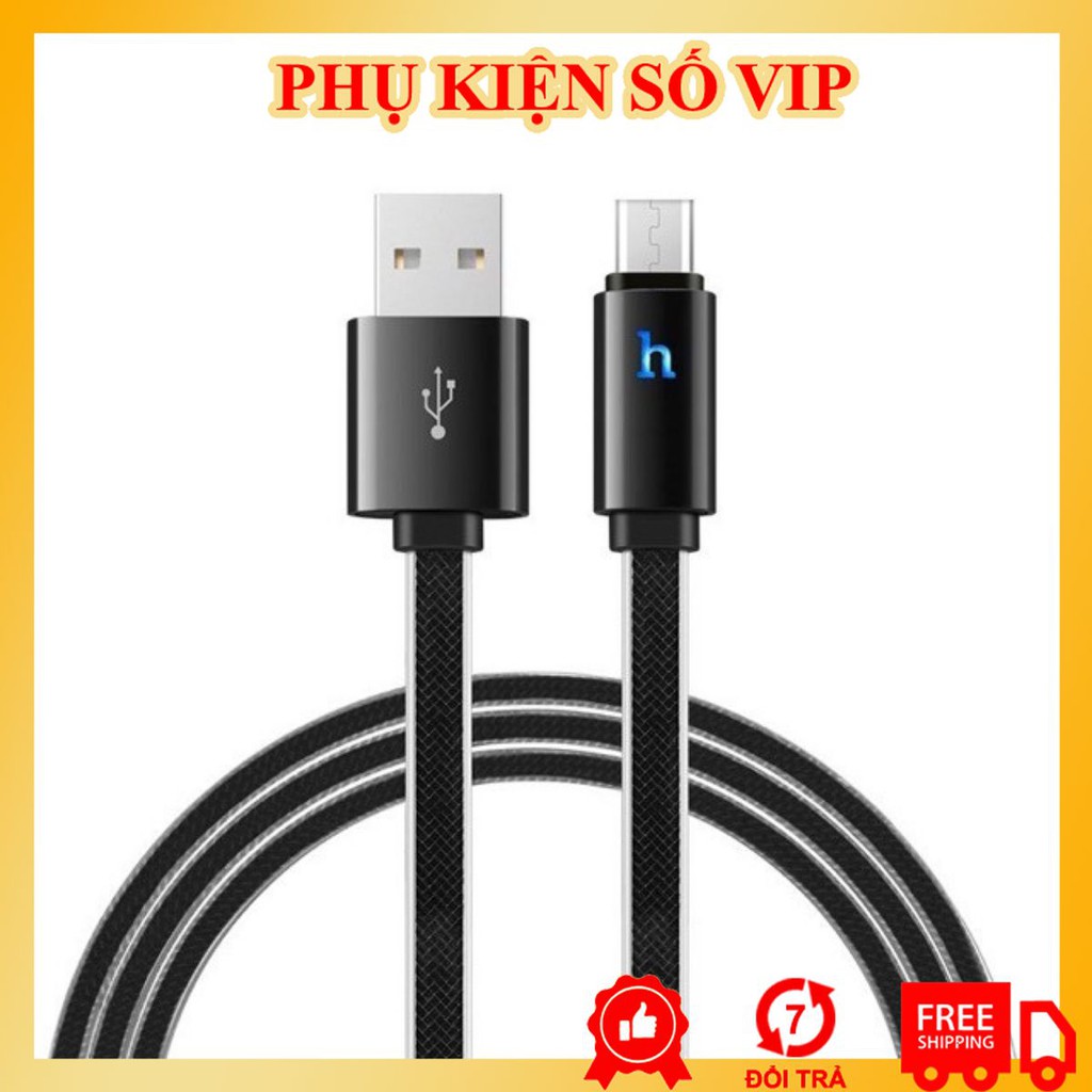 Sạc Android 🔴FREESHIP🔴 Cáp Sạc Nhanh Tự Ngắt HOCO UPL-12 Plus Cổng Micro USB Bọc Silicon Chống Rối Chống Đứt