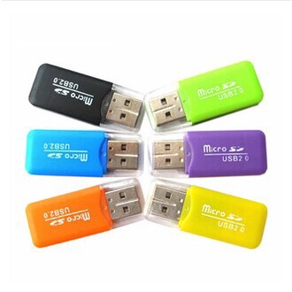 Đầu đọc thẻ nhớ micro SD  vỏ nhựa nhiều màu hỗ trợ chuẩn USB 2.0