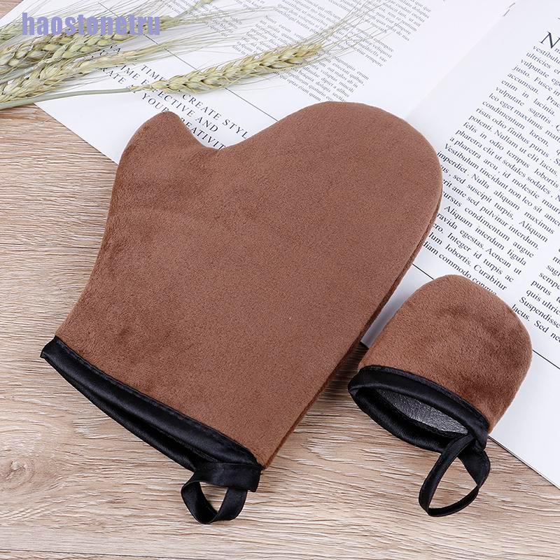 【HRU】Reusable Body Cleaning Glove Body Self Tan Applicator Tanning Gloves Cream