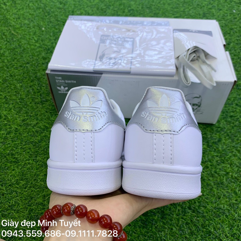 Giày Stan_Smith_ Bạc Full phụ kiện Sneaker Nam Nữ chất lượng cao, giá rẻ tốt nhất thị trường toàn quốc Việt Nam