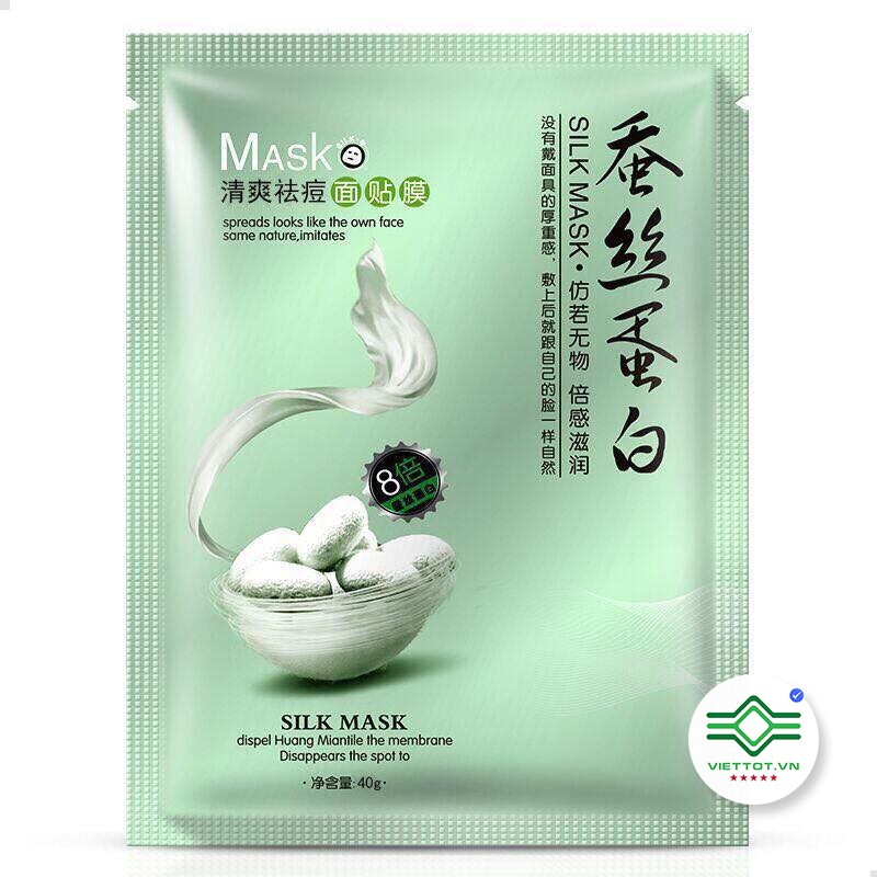 Mặt nạ giấy dưỡng da mụn cấp ẩm thải độc tơ tằm ONE SPRING SILK MASK VT137