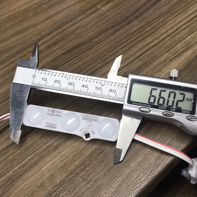 Dây 50 thanh led 3 mắt SASO kích thước 66x15mm chuyên dùng dán viền trang trí, hắt chữ quảng cáo.