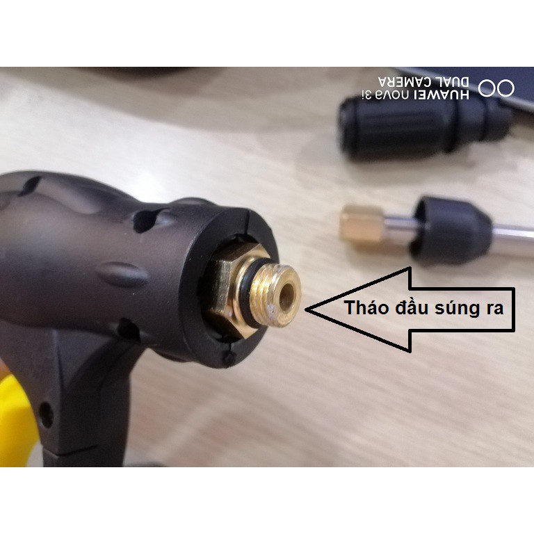 Thanh Inox nối dài súng rửa xe áp lực cao (~30cm)