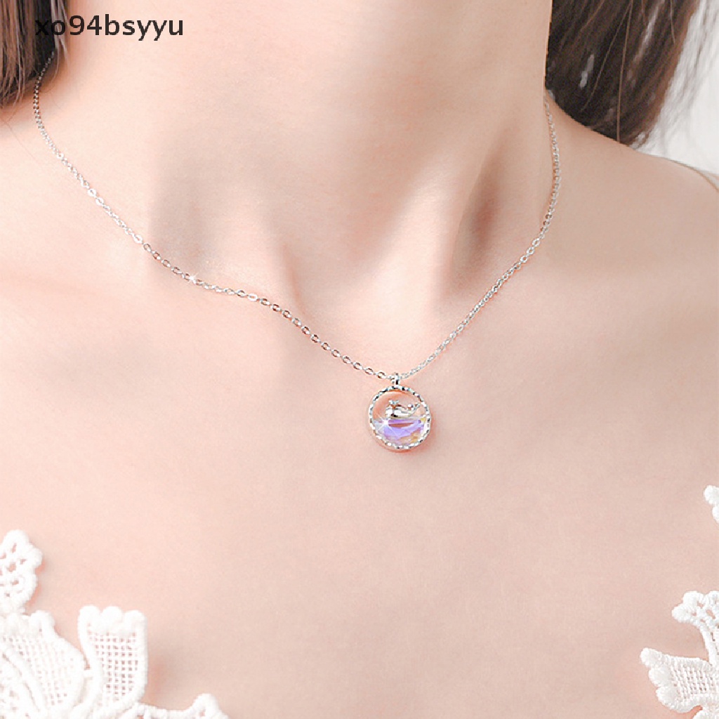 Xo94bsyyu Dây Chuyền Mặt Hình Cá Voi Màu Xanh Lam Ma Thuật Cho Nữ