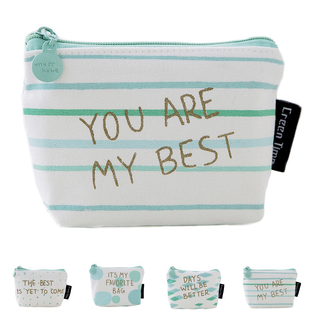 Ví đựng tiền xu khóa kéo dễ thương