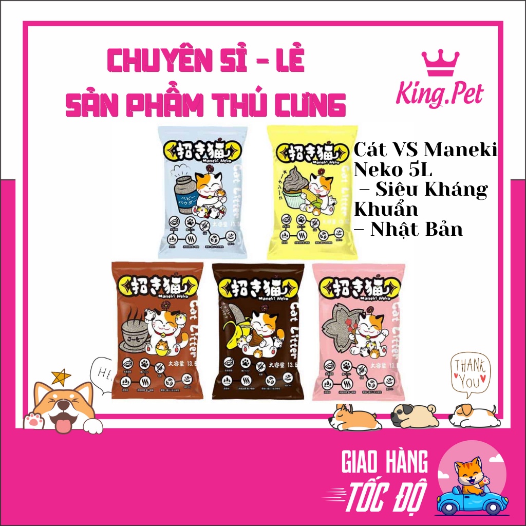 Cát Vệ Sinh Maneki Neko 5L  – Siêu Kháng Khuẩn – Nhật Bản