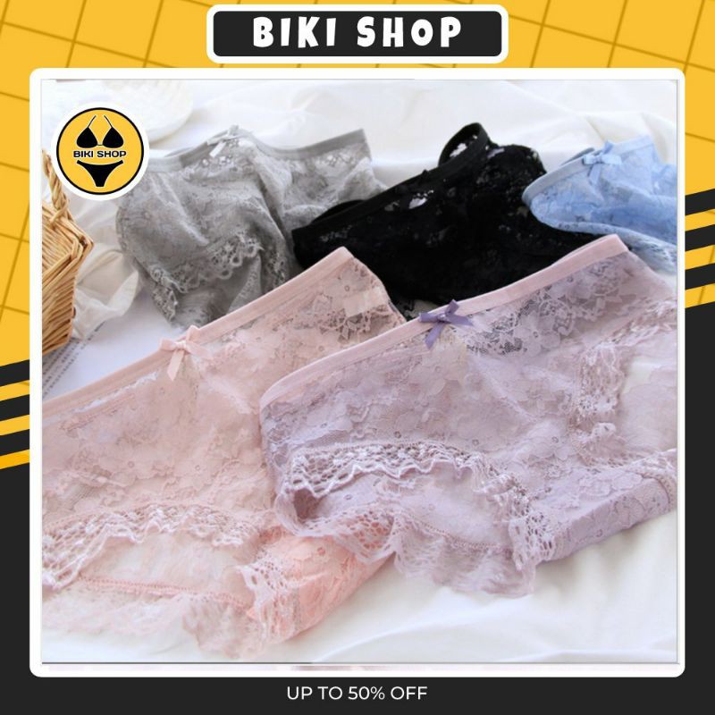 [Mã 12FASHIONSALE1 giảm 10K đơn 50K] Quần Lót Nữ Cotton màu trơn mềm mịn nâng mông kháng khuẩn Biki QL38