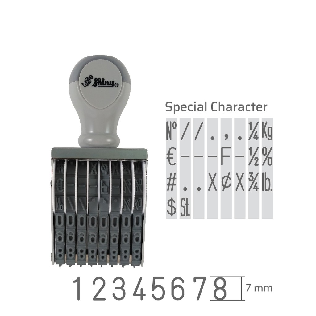 Dấu Số Shiny 8 Số cao 7mm N28 Number stamp