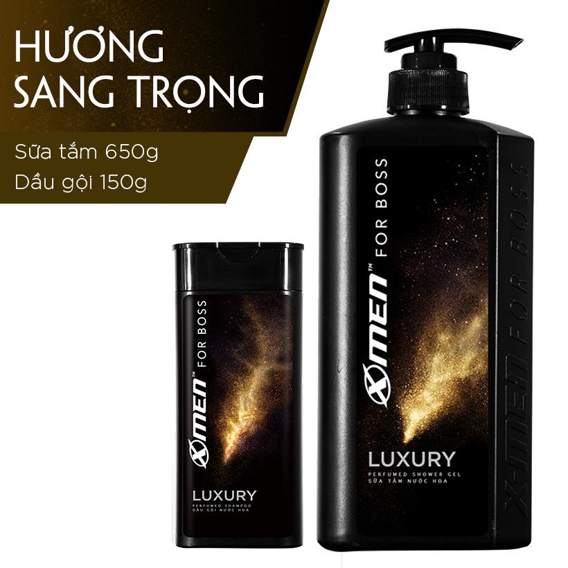 dầu gội đầu nước hoa xmen for boss chai 650 tặng 1 thêm 150g trong chai