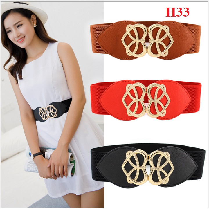 Đai váy belt nữ tim 6cm H33