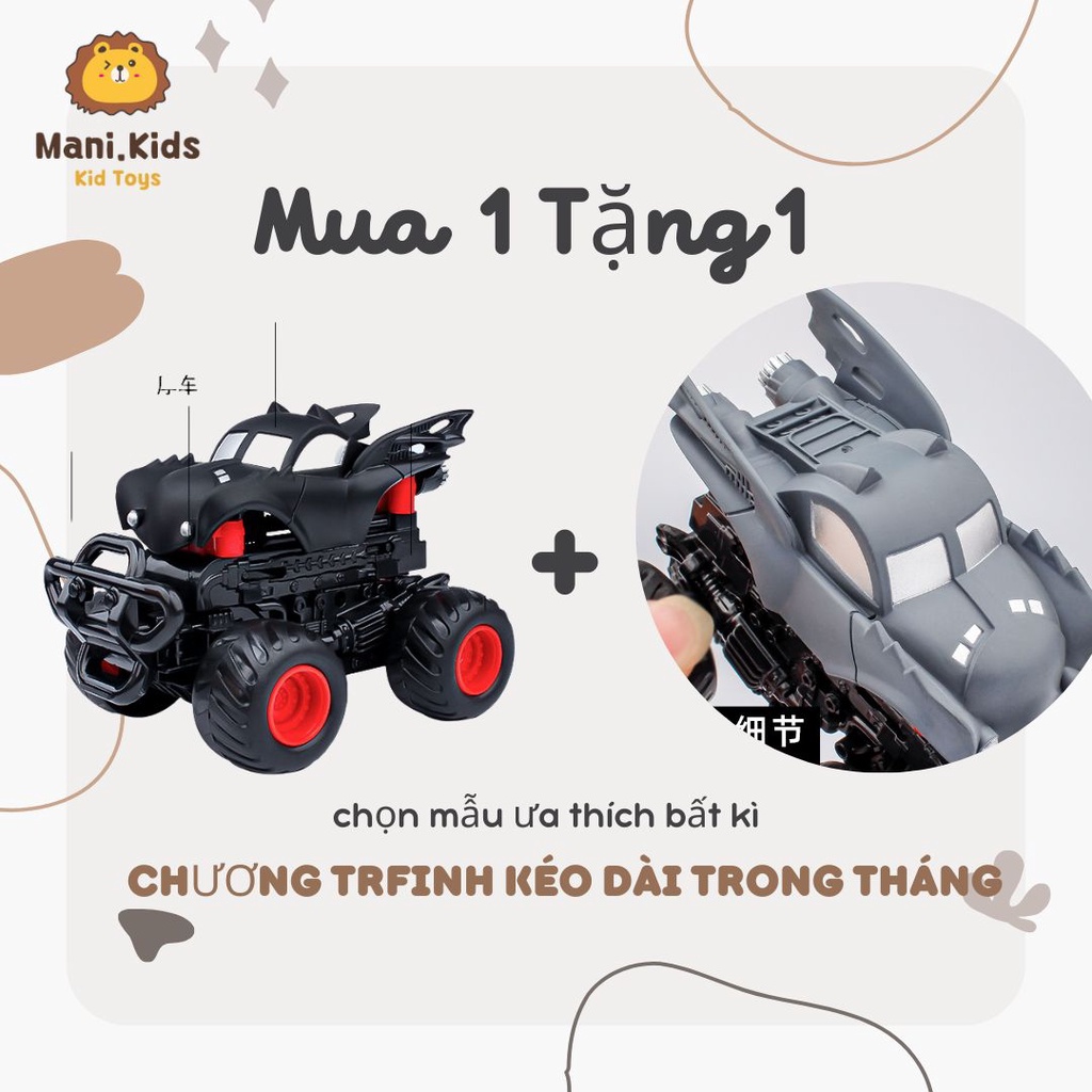 Xe Ô Tô Đồ Chơi Địa Hình Cho Bé, Ô Tô Đồ Chơi Chạy Đà Quán Tính, Biến Hình Nâng Chiều Cao Xe Mua 1 Tặng 1